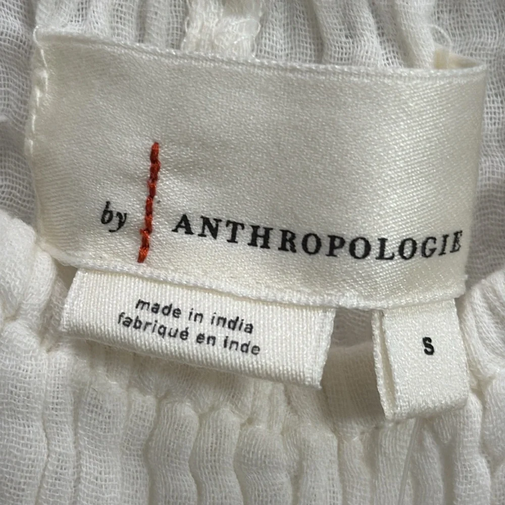 Anthropologie NEW The Malika Gauze Jumpsuit SZ S Ivory beach vacation comfy - Picture 4 of 7